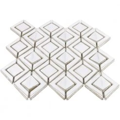Delphi Jewel Natural White 12 in. x 16 in. Polished Ceramic Mosaic Tile (1.19 sq. ft./Sheet) by Ivy Hill Tile 14 Delphi Jewel Natural White 12 in. x 16 in. Polished Ceramic Mosaic Tile (1.19 sq. ft./Sheet) by Ivy Hill Tile -Tile Elegant Shop natural white ivy hill tile ceramic tile ext3rd100359 fa 1000