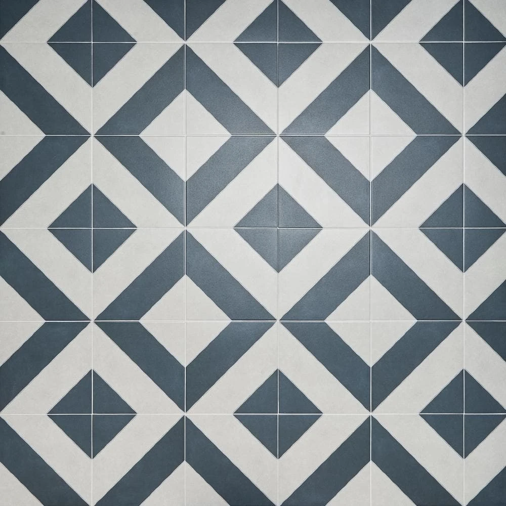 Anya Navy Diagonal Square 9 in. x 9 in. Glazed Porcelain Floor and Wall Tile (10.76 sq. ft./Case) by Ivy Hill Tile 10 Anya Navy Diagonal Square 9 in. x 9 in. Glazed Porcelain Floor and Wall Tile (10.76 sq. ft./Case) by Ivy Hill Tile - Image 8