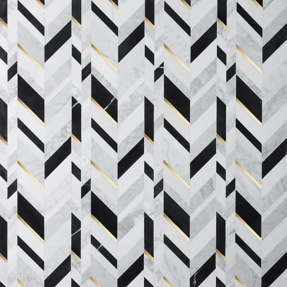 Tyra Nero 11.81 in. x 18.89 in. Polished Marble Wall Mosaic Tile (1.55 sq. ft./Each) by Ivy Hill Tile 3 Tyra Nero 11.81 in. x 18.89 in. Polished Marble Wall Mosaic Tile (1.55 sq. ft./Each) by Ivy Hill Tile