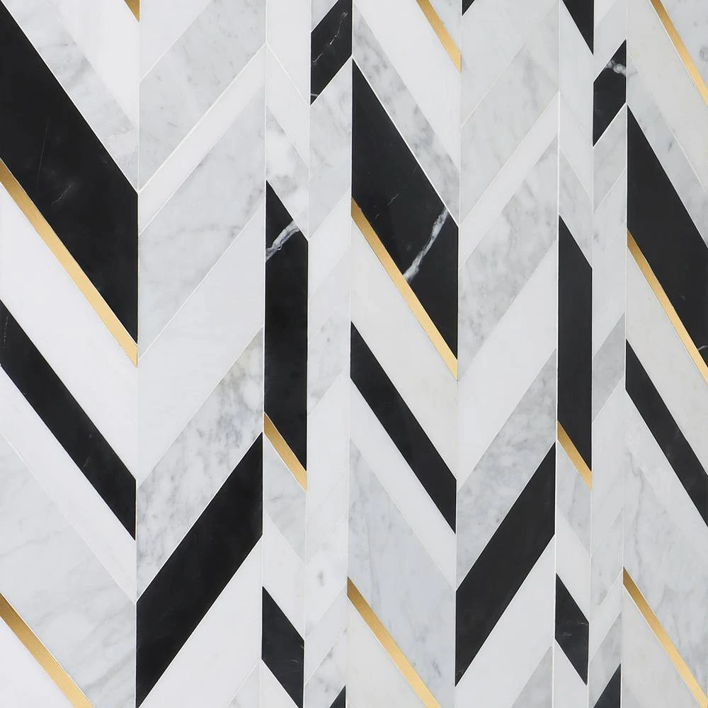 Tyra Nero 11.81 in. x 18.89 in. Polished Marble Wall Mosaic Tile (1.55 sq. ft./Each) by Ivy Hill Tile 9 Tyra Nero 11.81 in. x 18.89 in. Polished Marble Wall Mosaic Tile (1.55 sq. ft./Each) by Ivy Hill Tile - Image 7