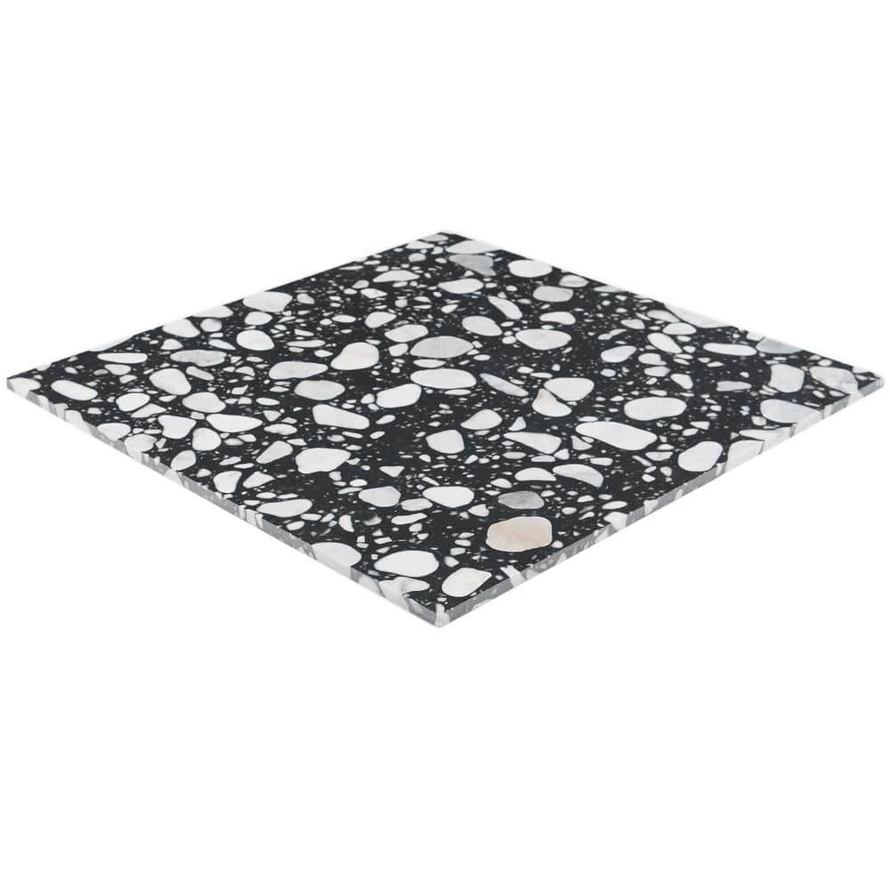 Terra Italia Nero 23.62 in. x 23.62 in. Honed Marble Terrazzo Floor and Wall Tile (3.87 sq. ft./Each) by Ivy Hill Tile 6 Terra Italia Nero 23.62 in. x 23.62 in. Honed Marble Terrazzo Floor and Wall Tile (3.87 sq. ft./Each) by Ivy Hill Tile - Image 4