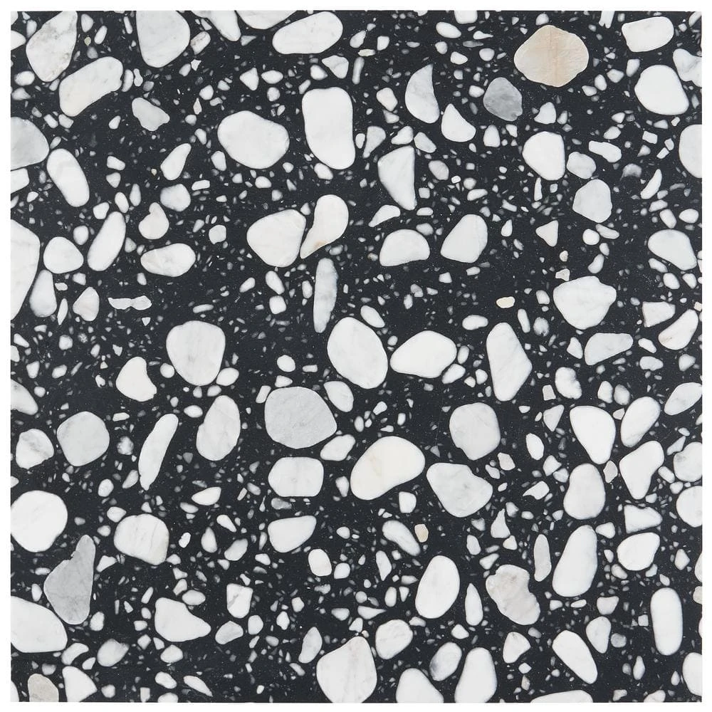 Terra Italia Nero 23.62 in. x 23.62 in. Honed Marble Terrazzo Floor and Wall Tile (3.87 sq. ft./Each) by Ivy Hill Tile 5 Terra Italia Nero 23.62 in. x 23.62 in. Honed Marble Terrazzo Floor and Wall Tile (3.87 sq. ft./Each) by Ivy Hill Tile - Image 3