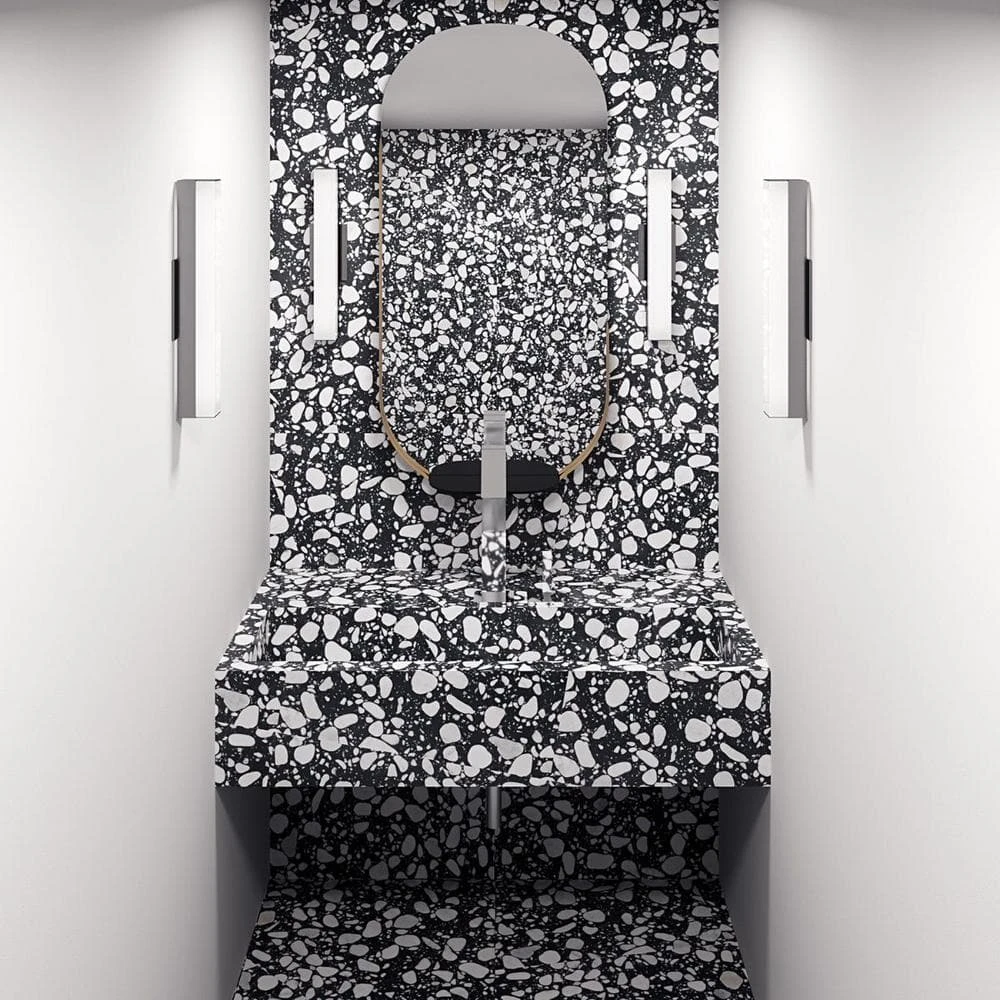 Terra Italia Nero 23.62 in. x 23.62 in. Honed Marble Terrazzo Floor and Wall Tile (3.87 sq. ft./Each) by Ivy Hill Tile 4 Terra Italia Nero 23.62 in. x 23.62 in. Honed Marble Terrazzo Floor and Wall Tile (3.87 sq. ft./Each) by Ivy Hill Tile - Image 2