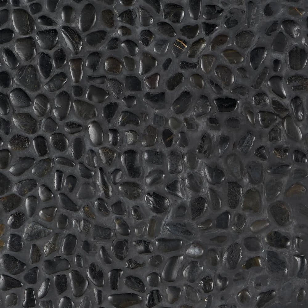 3D Pebble Rock Jet Black 12 in. x 12 in. x 10 mm Marble Mosaic Floor and Wall Tile by Ivy Hill Tile 8 3D Pebble Rock Jet Black 12 in. x 12 in. x 10 mm Marble Mosaic Floor and Wall Tile by Ivy Hill Tile - Image 6