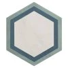 Dash Deco Ocean Cielo 8.5 in. x 9.84 in. Matte Hexagon Porcelain Floor and Wall Tile (12.66 sq. ft./Case) by Ivy Hill Tile 2 Dash Deco Ocean Cielo 8.5 in. x 9.84 in. Matte Hexagon Porcelain Floor and Wall Tile (12.66 sq. ft./Case) by Ivy Hill Tile -Tile Elegant Shop ocean cielo ivy hill tile porcelain tile ext3rd107126 64 1000