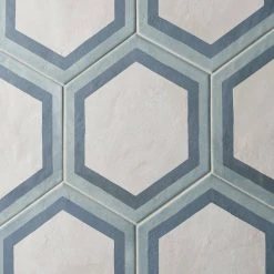 Dash Deco Ocean Cielo 8.5 in. x 9.84 in. Matte Hexagon Porcelain Floor and Wall Tile (12.66 sq. ft./Case) by Ivy Hill Tile 18 Dash Deco Ocean Cielo 8.5 in. x 9.84 in. Matte Hexagon Porcelain Floor and Wall Tile (12.66 sq. ft./Case) by Ivy Hill Tile -Tile Elegant Shop ocean cielo ivy hill tile porcelain tile ext3rd107126 fa 1000