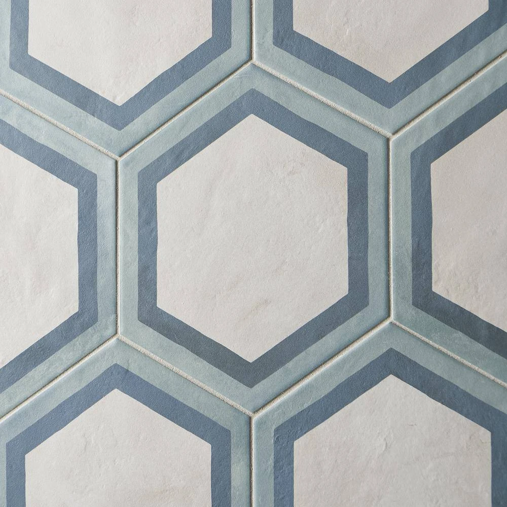 Dash Deco Ocean Cielo 8.5 in. x 9.84 in. Matte Hexagon Porcelain Floor and Wall Tile (12.66 sq. ft./Case) by Ivy Hill Tile 10 Dash Deco Ocean Cielo 8.5 in. x 9.84 in. Matte Hexagon Porcelain Floor and Wall Tile (12.66 sq. ft./Case) by Ivy Hill Tile - Image 8