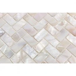 Pacific White Herringbone 11.81 in. x 11.81 in. Pearl Shell Mosaic Tile by Ivy Hill Tile 13 Pacific White Herringbone 11.81 in. x 11.81 in. Pearl Shell Mosaic Tile by Ivy Hill Tile -Tile Elegant Shop pearl ivy hill tile glass tile ext3rd102056 1d 1000
