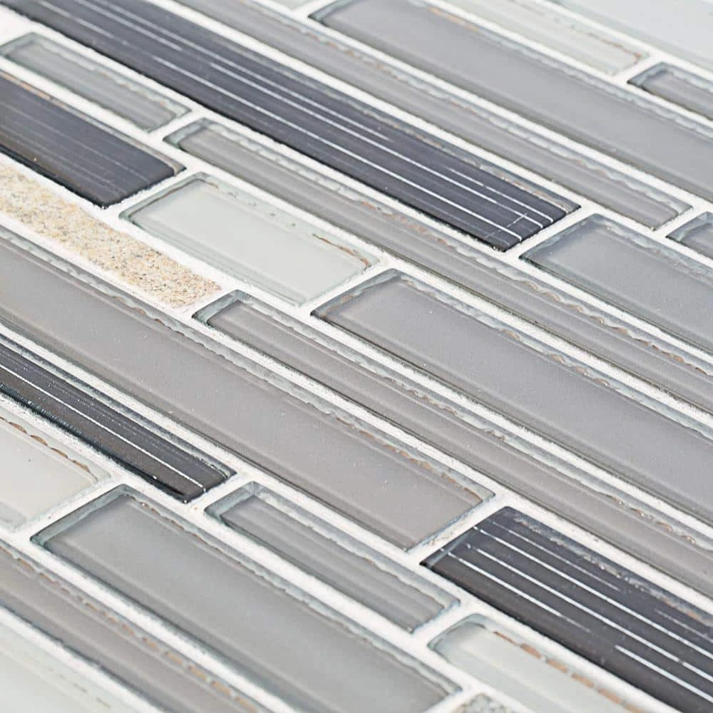 Platinum Pearl Pencil 10.625 in. x 12 in. Interlocking Quartz and Glass Mosaic Tile (8.85 sq. ft./Case) by Jeffrey Court 7 Platinum Pearl Pencil 10.625 in. x 12 in. Interlocking Quartz and Glass Mosaic Tile (8.85 sq. ft./Case) by Jeffrey Court - Image 5