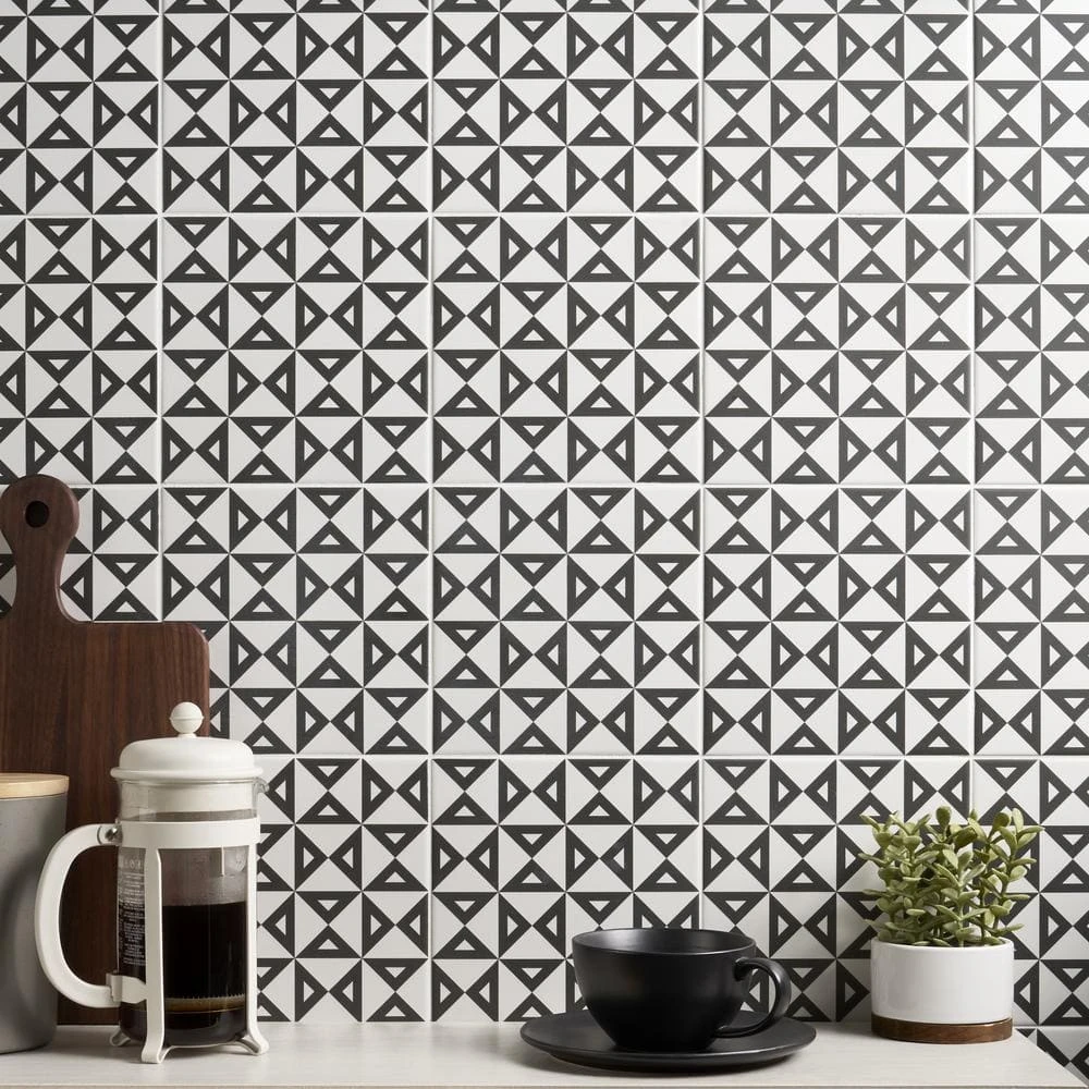 Script Angle Positive 7.87 in. x 7.87 in. Matte Porcelain Floor and Wall Tile (10.32 sq. ft./Case) by Ivy Hill Tile 4 Script Angle Positive 7.87 in. x 7.87 in. Matte Porcelain Floor and Wall Tile (10.32 sq. ft./Case) by Ivy Hill Tile - Image 2