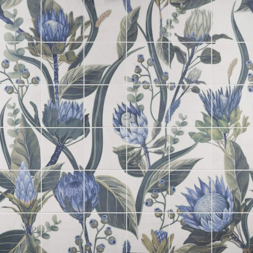 Angela Harris Native Protea 7.87 in. x 7.87 in. Matte Porcelain Floor and Wall Mural Tile (15.49 sq. ft./Case) by Ivy Hill Tile 3 Angela Harris Native Protea 7.87 in. x 7.87 in. Matte Porcelain Floor and Wall Mural Tile (15.49 sq. ft./Case) by Ivy Hill Tile