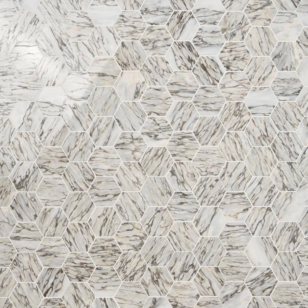 Alia Salazar 11.5 in. x 13.97 in. Polished Marble Mosaic Tile (0.87 sq. ft./Each) by Ivy Hill Tile 6 Alia Salazar 11.5 in. x 13.97 in. Polished Marble Mosaic Tile (0.87 sq. ft./Each) by Ivy Hill Tile - Image 4