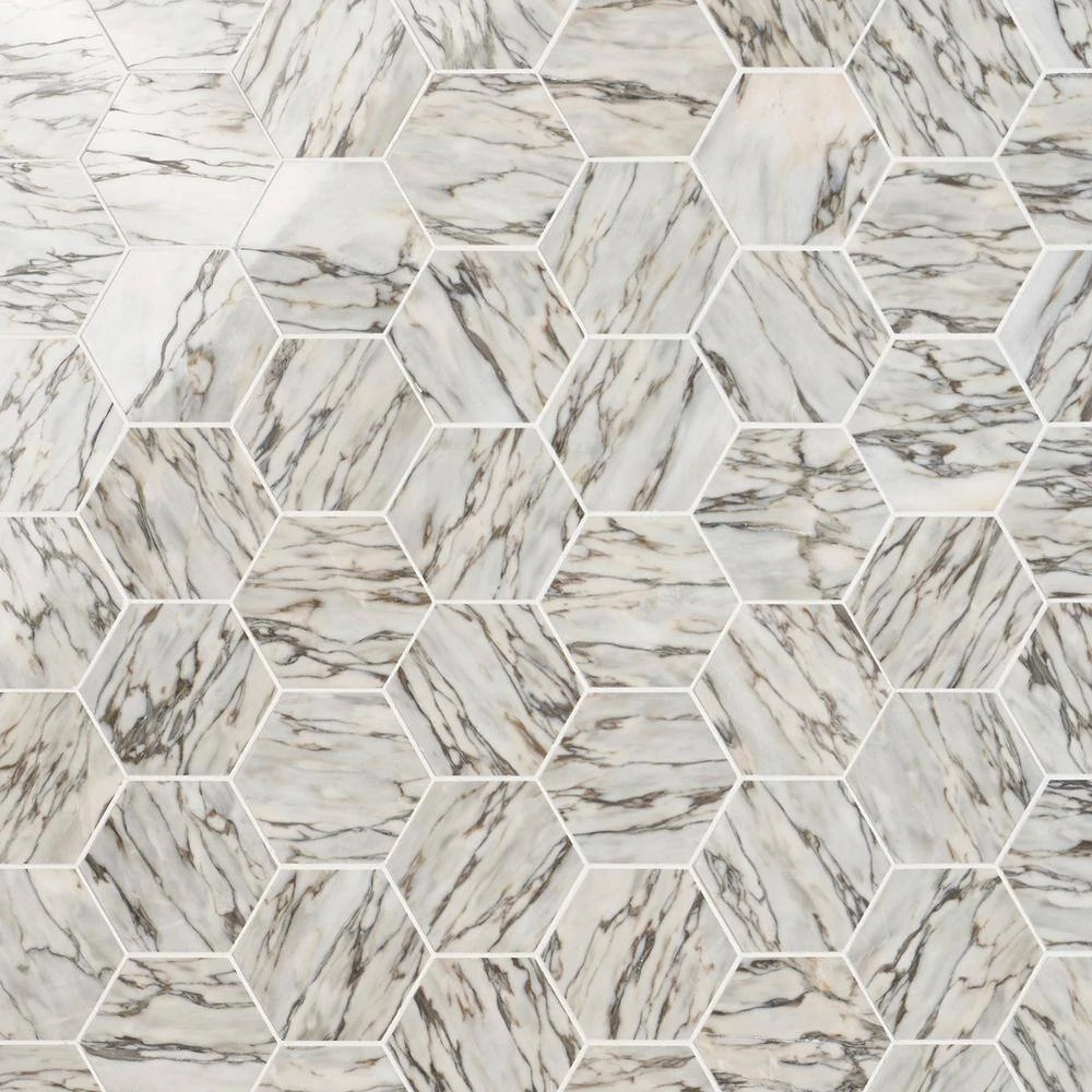 Alia Salazar 11.5 in. x 13.97 in. Polished Marble Mosaic Tile (0.87 sq. ft./Each) by Ivy Hill Tile 5 Alia Salazar 11.5 in. x 13.97 in. Polished Marble Mosaic Tile (0.87 sq. ft./Each) by Ivy Hill Tile - Image 3