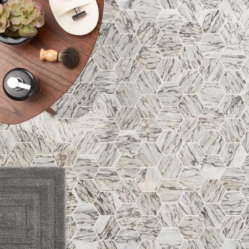 Alia Salazar 11.5 in. x 13.97 in. Polished Marble Mosaic Tile (0.87 sq. ft./Each) by Ivy Hill Tile 4 Alia Salazar 11.5 in. x 13.97 in. Polished Marble Mosaic Tile (0.87 sq. ft./Each) by Ivy Hill Tile - Image 2