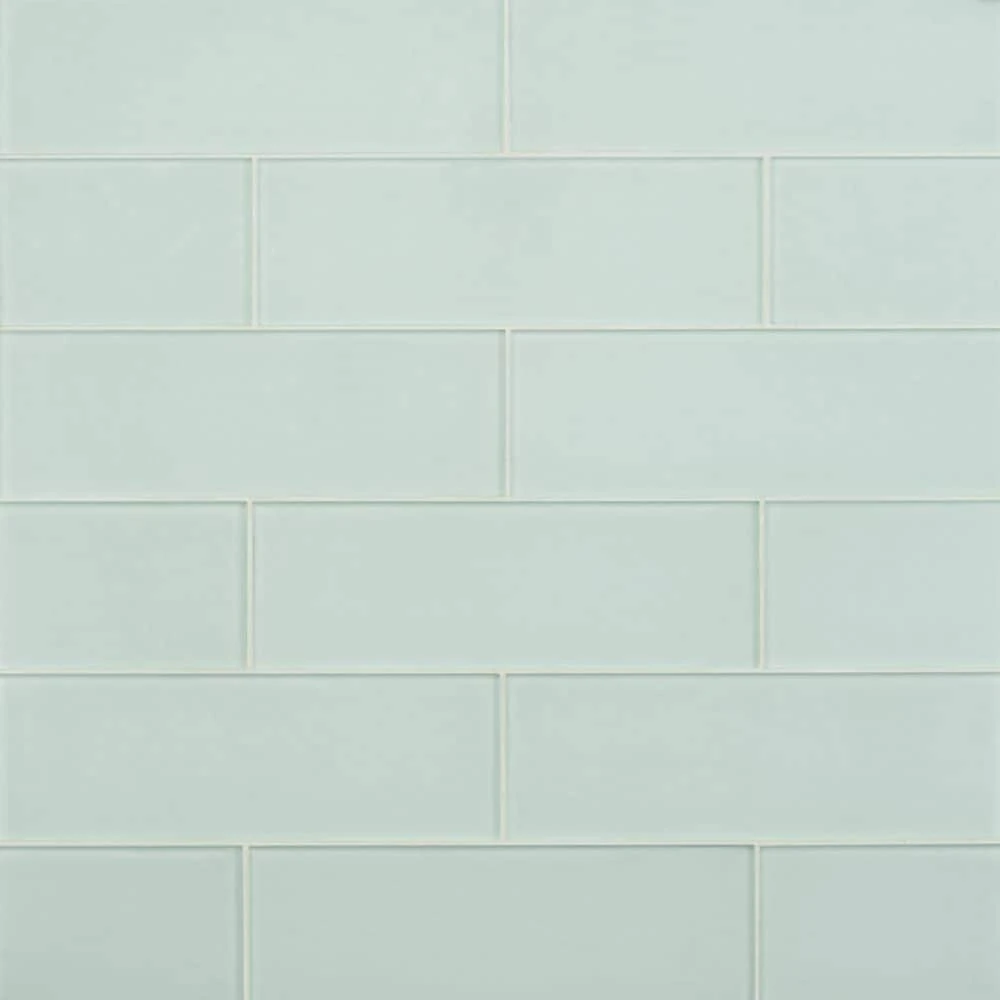 Contempo Seafoam Frosted 4 in. x 12 in. Glass Tile (15 pieces 5 sq.ft/Box) by Ivy Hill Tile 3 Contempo Seafoam Frosted 4 in. x 12 in. Glass Tile (15 pieces 5 sq.ft/Box) by Ivy Hill Tile