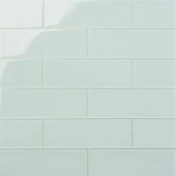 Contempo Seafoam 4 in. x 12 in. x 8mm Polished Glass Subway Wall Tile (1 sq. ft.) (15 pieces 5 sq.ft/Box) by Ivy Hill Tile