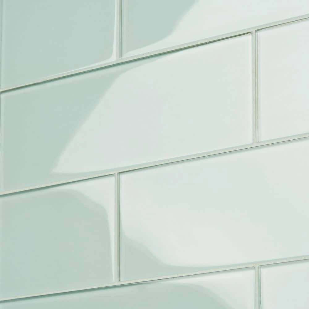 Contempo Seafoam 4 in. x 12 in. x 8mm Polished Glass Subway Wall Tile (1 sq. ft.) (15 pieces 5 sq.ft/Box) by Ivy Hill Tile 5 Contempo Seafoam 4 in. x 12 in. x 8mm Polished Glass Subway Wall Tile (1 sq. ft.) (15 pieces 5 sq.ft/Box) by Ivy Hill Tile - Image 3