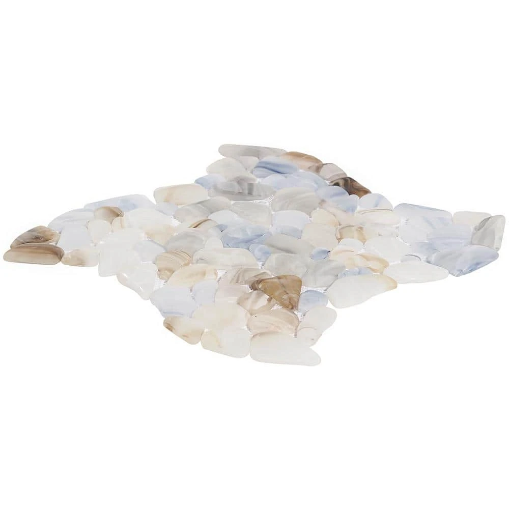 Hydra Frosted Seaglass 11.81 x 11.81 Glass Mosaic (0.97 sq. ft. per sheet) by Ivy Hill Tile 8 Hydra Frosted Seaglass 11.81 x 11.81 Glass Mosaic (0.97 sq. ft. per sheet) by Ivy Hill Tile - Image 6