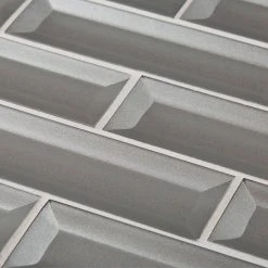 Silver Ingot 9.625 in. x 11.75 in. Interlocking Glossy Glass Mosaic Tile (7.854 sq. ft./Case) by Jeffrey Court -Tile Elegant Shop silver jeffrey court glass tile 96782 1d 1000