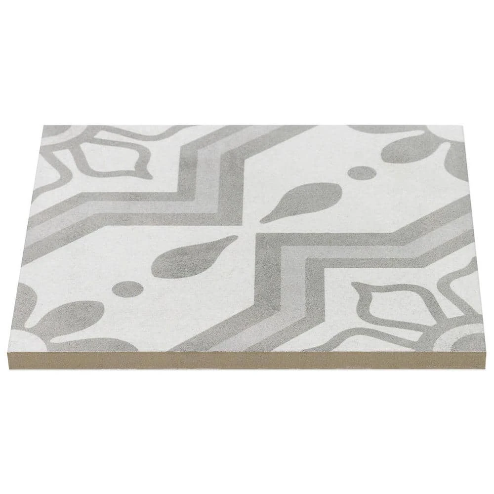 Sintra Silver Sky Encaustic 9 in. x 9 in. x 10mm Mate Porcelain Floor and Wall Tile (20 pieces / 10.65 sq. ft. / box) by Ivy Hill Tile 11 Sintra Silver Sky Encaustic 9 in. x 9 in. x 10mm Mate Porcelain Floor and Wall Tile (20 pieces / 10.65 sq. ft. / box) by Ivy Hill Tile - Image 9