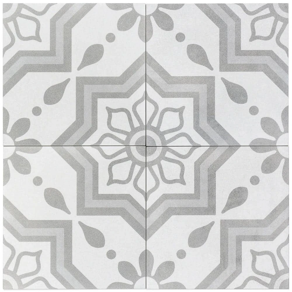 Sintra Silver Sky Encaustic 9 in. x 9 in. x 10mm Mate Porcelain Floor and Wall Tile (20 pieces / 10.65 sq. ft. / box) by Ivy Hill Tile 9 Sintra Silver Sky Encaustic 9 in. x 9 in. x 10mm Mate Porcelain Floor and Wall Tile (20 pieces / 10.65 sq. ft. / box) by Ivy Hill Tile - Image 7