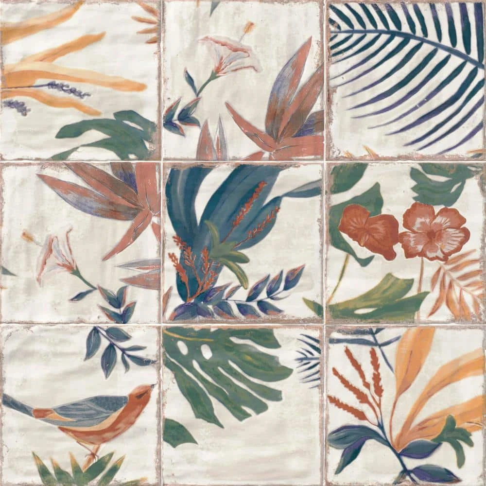 Angela Harris Sonata Decor 8 in. x 8 in. x 9mm Polished Ceramic Wall Tile (25 pieces / 10.76 sq. ft. / box) by Ivy Hill Tile 3 Angela Harris Sonata Decor 8 in. x 8 in. x 9mm Polished Ceramic Wall Tile (25 pieces / 10.76 sq. ft. / box) by Ivy Hill Tile