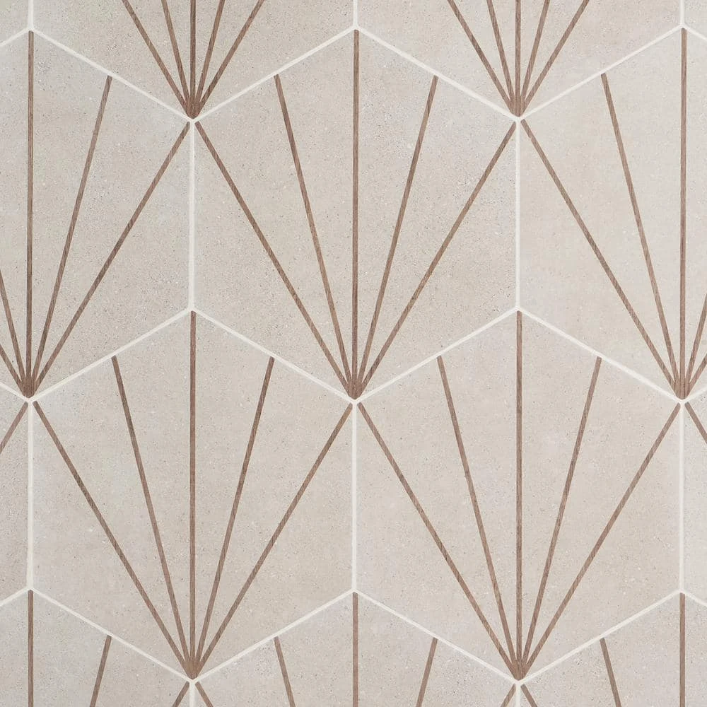 Klyda Beams Taupe 12.6 in. x 14.5 in. Matte Hexagon Porcelain Floor and Wall Tile (10.51 sq. ft. / Case) by Ivy Hill Tile 7 Klyda Beams Taupe 12.6 in. x 14.5 in. Matte Hexagon Porcelain Floor and Wall Tile (10.51 sq. ft. / Case) by Ivy Hill Tile - Image 5
