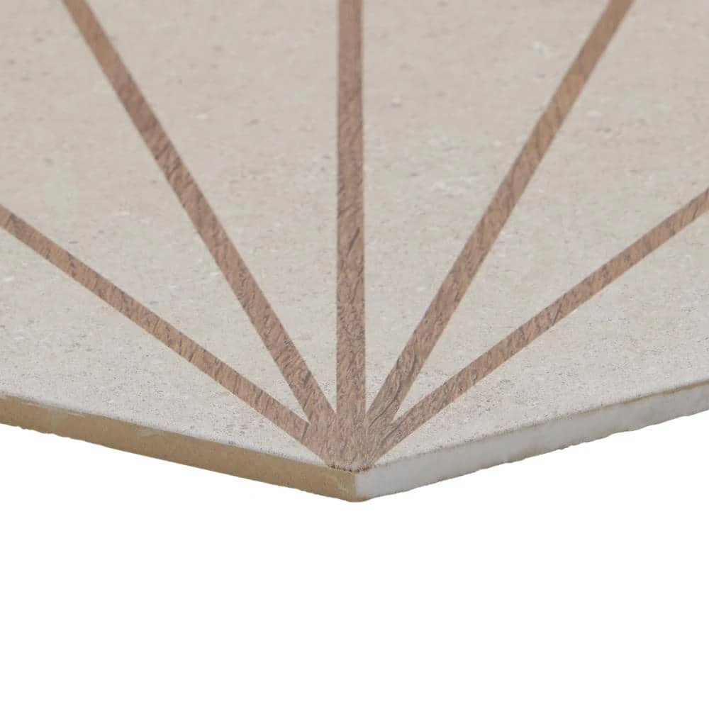 Klyda Beams Taupe 12.6 in. x 14.5 in. Matte Hexagon Porcelain Floor and Wall Tile (10.51 sq. ft. / Case) by Ivy Hill Tile 6 Klyda Beams Taupe 12.6 in. x 14.5 in. Matte Hexagon Porcelain Floor and Wall Tile (10.51 sq. ft. / Case) by Ivy Hill Tile - Image 4