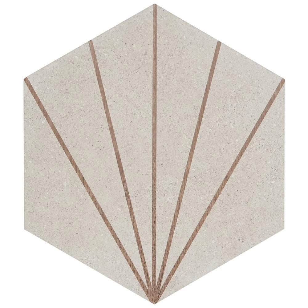 Klyda Beams Taupe 12.6 in. x 14.5 in. Matte Hexagon Porcelain Floor and Wall Tile (10.51 sq. ft. / Case) by Ivy Hill Tile 5 Klyda Beams Taupe 12.6 in. x 14.5 in. Matte Hexagon Porcelain Floor and Wall Tile (10.51 sq. ft. / Case) by Ivy Hill Tile - Image 3