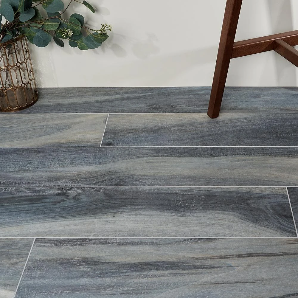 Rio Tiger Blue 8 in. x 48 in. 7.5mm Matte Porcelain Floor and Wall Tile (10.32 sq. ft. / 4 pieces/ case) by Ivy Hill Tile 4 Rio Tiger Blue 8 in. x 48 in. 7.5mm Matte Porcelain Floor and Wall Tile (10.32 sq. ft. / 4 pieces/ case) by Ivy Hill Tile - Image 2