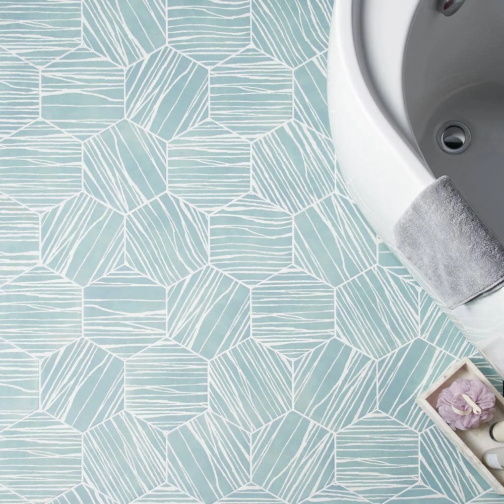 Eclipse Zen Turquoise 7.79 in. x 8.98 in. Matte Porcelain Floor and Wall Tile (6.03 sq. ft./Case) by Ivy Hill Tile 4 Eclipse Zen Turquoise 7.79 in. x 8.98 in. Matte Porcelain Floor and Wall Tile (6.03 sq. ft./Case) by Ivy Hill Tile - Image 2