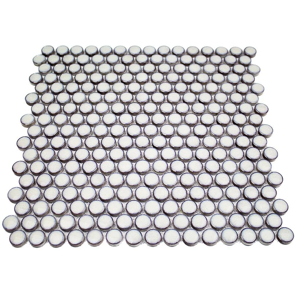 Bliss Edged Penny Vintage White 11.49 in. x 12.32 in. Polished Ceramic Floor and Wall Mosaic Tile (0.98 Sq. Ft./Each) by Ivy Hill Tile 6 Bliss Edged Penny Vintage White 11.49 in. x 12.32 in. Polished Ceramic Floor and Wall Mosaic Tile (0.98 Sq. Ft./Each) by Ivy Hill Tile - Image 4