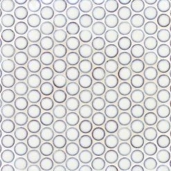 Bliss Edged Penny Vintage White 11.49 in. x 12.32 in. Polished Ceramic Floor and Wall Mosaic Tile (0.98 Sq. Ft./Each) by Ivy Hill Tile