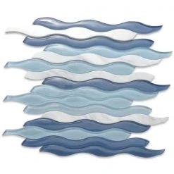 Flow Wave 12 in. x 11-1/2 in. Glass and Marble Mosaic Tile by Ivy Hill Tile 13 Flow Wave 12 in. x 11-1/2 in. Glass and Marble Mosaic Tile by Ivy Hill Tile -Tile Elegant Shop wave ivy hill tile glass tile ext3rd104811 fa 1000