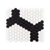 Madeline White/Black 10 in. x 11.5 in. Hexagon Matte Pressed Glass Mosaic Wall and Floor Tile (7.986 sq. ft./Case) by Jeffrey Court 2 Madeline White/Black 10 in. x 11.5 in. Hexagon Matte Pressed Glass Mosaic Wall and Floor Tile (7.986 sq. ft./Case) by Jeffrey Court -Tile Elegant Shop white blk jeffrey court glass tile 13027 64 1000