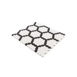 Hexagon Pattern White 9.875 in. x 11.375 in. Hexagon Matte Glass Mosaic Wall and Floor Tile (15.60 sq. ft./Case) by Jeffrey Court 10 Hexagon Pattern White 9.875 in. x 11.375 in. Hexagon Matte Glass Mosaic Wall and Floor Tile (15.60 sq. ft./Case) by Jeffrey Court -Tile Elegant Shop white blk jeffrey court glass tile 13093 40 1000