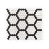 Hexagon Pattern White 9.875 in. x 11.375 in. Hexagon Matte Glass Mosaic Wall and Floor Tile (15.60 sq. ft./Case) by Jeffrey Court 1 Hexagon Pattern White 9.875 in. x 11.375 in. Hexagon Matte Glass Mosaic Wall and Floor Tile (15.60 sq. ft./Case) by Jeffrey Court -Tile Elegant Shop white blk jeffrey court glass tile 13093 64 1000