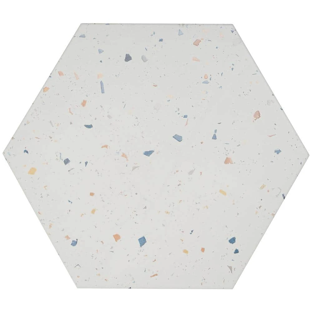 Malati White Confetti 12.5 in. x 14.5 in. Matte Porcelain Hexagon Floor and Wall Tile (10.51 sq. ft./Case) by Ivy Hill Tile 6 Malati White Confetti 12.5 in. x 14.5 in. Matte Porcelain Hexagon Floor and Wall Tile (10.51 sq. ft./Case) by Ivy Hill Tile - Image 4