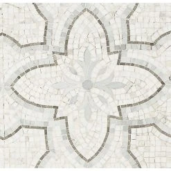 Garden White Gray 12 in. x 12 in. x 10 mm Marble Mosaic Tile by Ivy Hill Tile