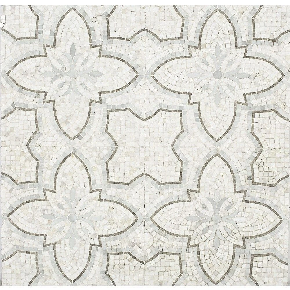 Garden White Gray 12 in. x 12 in. x 10 mm Marble Mosaic Tile by Ivy Hill Tile 5 Garden White Gray 12 in. x 12 in. x 10 mm Marble Mosaic Tile by Ivy Hill Tile - Image 3