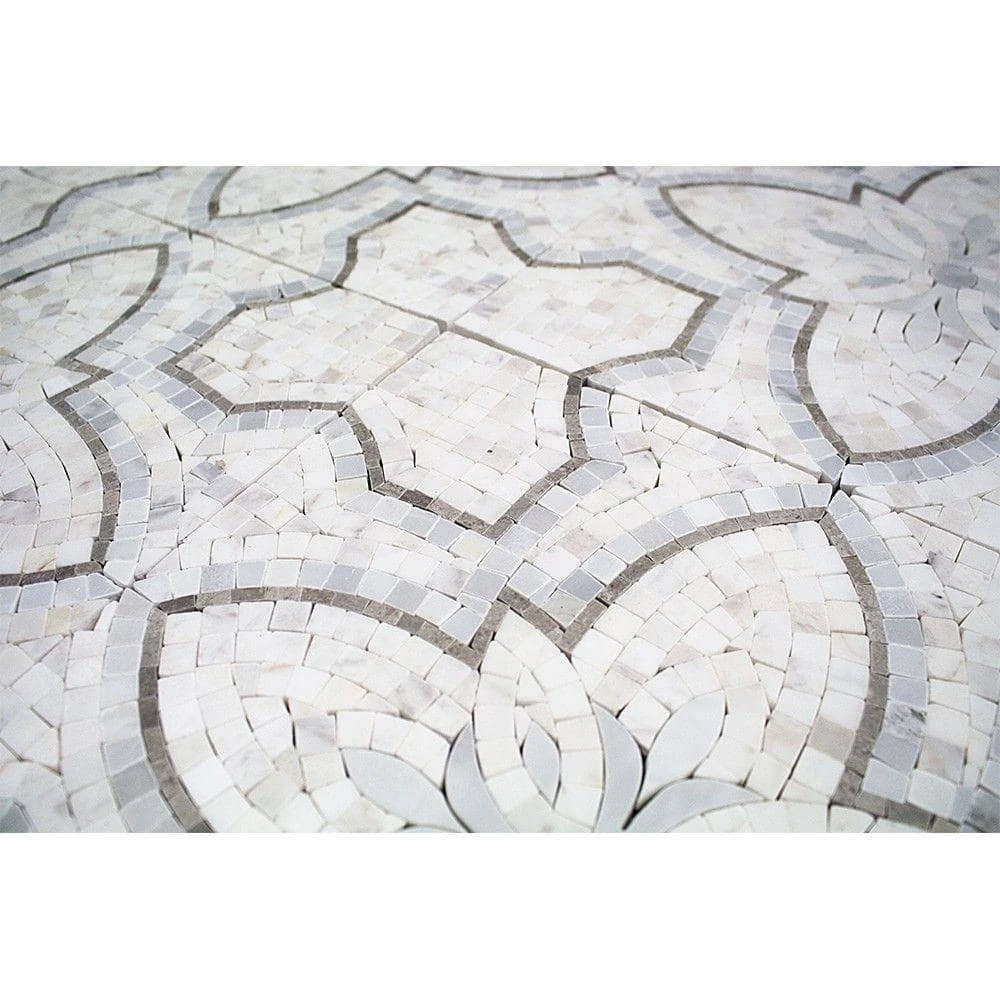 Garden White Gray 12 in. x 12 in. x 10 mm Marble Mosaic Tile by Ivy Hill Tile 9 Garden White Gray 12 in. x 12 in. x 10 mm Marble Mosaic Tile by Ivy Hill Tile - Image 7