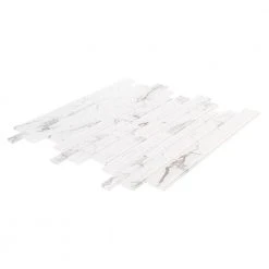 Hampton Cove White 11.625 in. x 11.625 in. Interlocking Glossy Glass Mosaic Tile (0.938 sq. ft./Each) by Jeffrey Court 10 Hampton Cove White 11.625 in. x 11.625 in. Interlocking Glossy Glass Mosaic Tile (0.938 sq. ft./Each) by Jeffrey Court -Tile Elegant Shop white gray jeffrey court glass tile 93030 40 1000