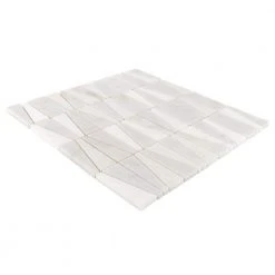 Meander White/Grey 10.625 in. x 12 in. Interlocking Honed Marble Wall and Floor Mosaic Tile (0.885 sq. ft./Each) by Jeffrey Court 11 Meander White/Grey 10.625 in. x 12 in. Interlocking Honed Marble Wall and Floor Mosaic Tile (0.885 sq. ft./Each) by Jeffrey Court -Tile Elegant Shop white gray jeffrey court marble tile 13016 40 1000