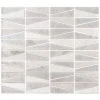 Meander White/Grey 10.625 in. x 12 in. Interlocking Honed Marble Wall and Floor Mosaic Tile (0.885 sq. ft./Each) by Jeffrey Court 2 Meander White/Grey 10.625 in. x 12 in. Interlocking Honed Marble Wall and Floor Mosaic Tile (0.885 sq. ft./Each) by Jeffrey Court -Tile Elegant Shop white gray jeffrey court marble tile 13016 64 1000