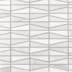 Meander White/Grey 10.625 in. x 12 in. Interlocking Honed Marble Wall and Floor Mosaic Tile (0.885 sq. ft./Each) by Jeffrey Court 15 Meander White/Grey 10.625 in. x 12 in. Interlocking Honed Marble Wall and Floor Mosaic Tile (0.885 sq. ft./Each) by Jeffrey Court -Tile Elegant Shop white gray jeffrey court marble tile 13016 fa 1000
