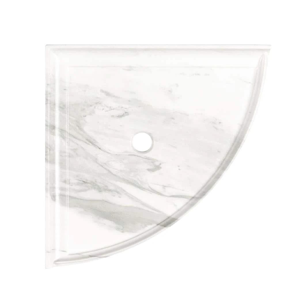 Early Riser White 7.5 in. x 7.5 in. Matte Resin Wall Mount Corner Shelf Tile by Jeffrey Court 3 Early Riser White 7.5 in. x 7.5 in. Matte Resin Wall Mount Corner Shelf Tile by Jeffrey Court