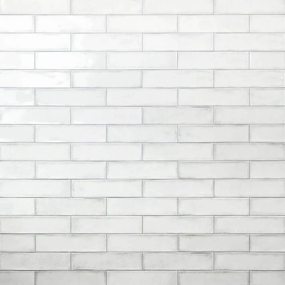 Moze White 3 in. x 12 in. 9 mm Ceramic Wall Tile (22-Piece) (5.38 sq. ft./ Box) by Ivy Hill Tile 3 Moze White 3 in. x 12 in. 9 mm Ceramic Wall Tile (22-Piece) (5.38 sq. ft./ Box) by Ivy Hill Tile