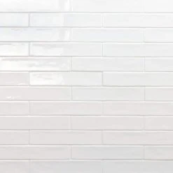 Newport White 2 in. x 10 in. x 11mm Polished Ceramic Subway Wall Tile (40 pieces / 5.38 sq. ft. / box) by Ivy Hill Tile