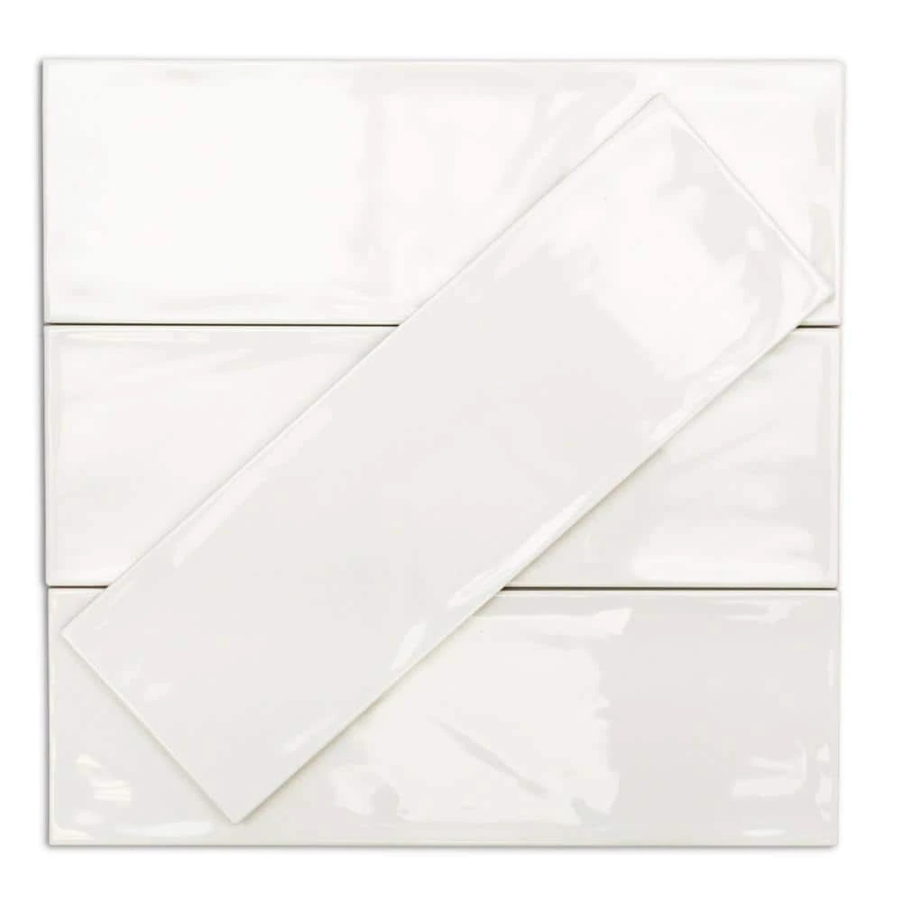 Pier White 4 in. x 12 in. 6 mm Polished Ceramic Subway Wall Tile (33-Piece) (10.76 sq. ft./Box) by Ivy Hill Tile 5 Pier White 4 in. x 12 in. 6 mm Polished Ceramic Subway Wall Tile (33-Piece) (10.76 sq. ft./Box) by Ivy Hill Tile - Image 3