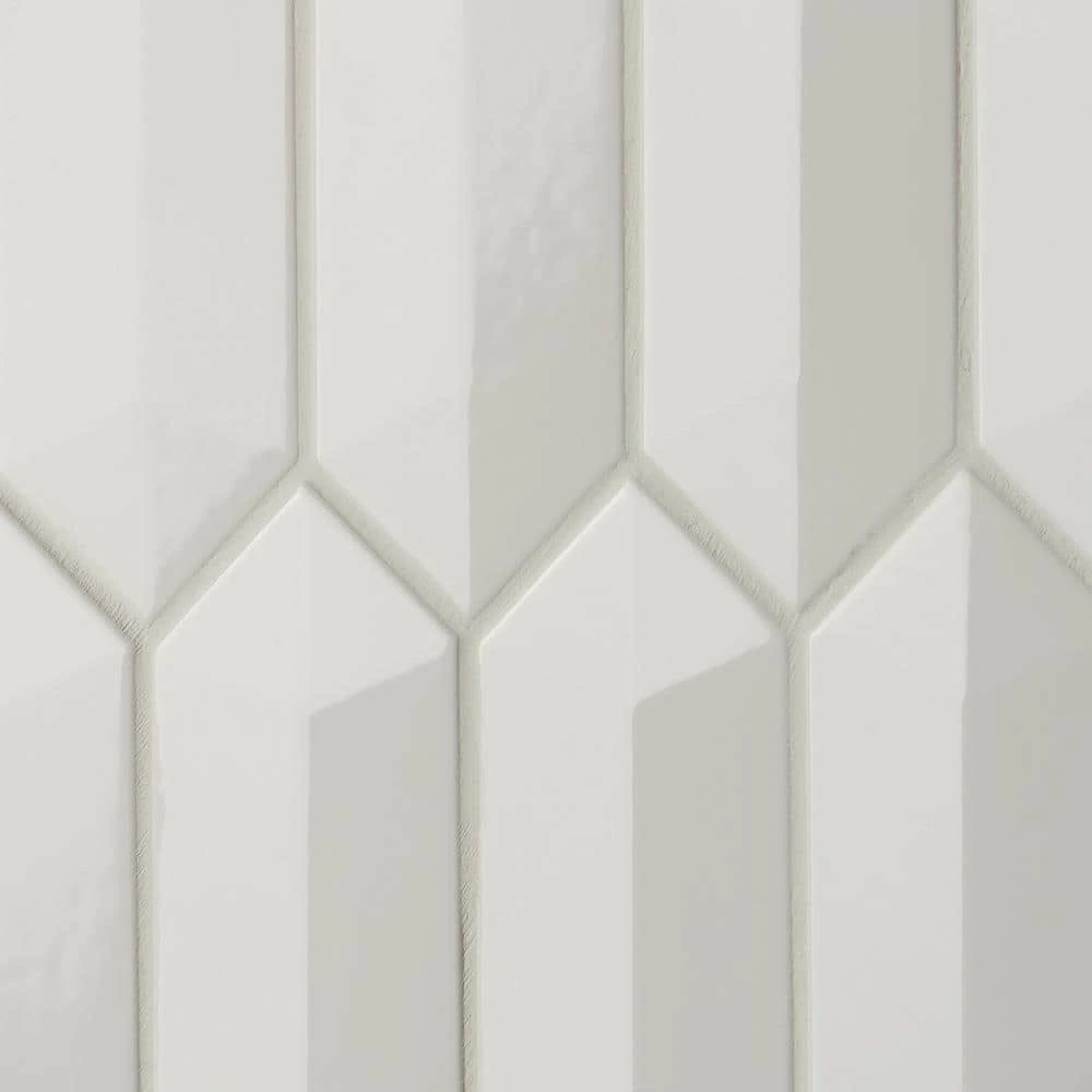 Axis 3D 2.6 in. x 13 in. White Polished Picket Ceramic Wall Tile (9.04 sq. ft. / case) by Ivy Hill Tile 8 Axis 3D 2.6 in. x 13 in. White Polished Picket Ceramic Wall Tile (9.04 sq. ft. / case) by Ivy Hill Tile - Image 6